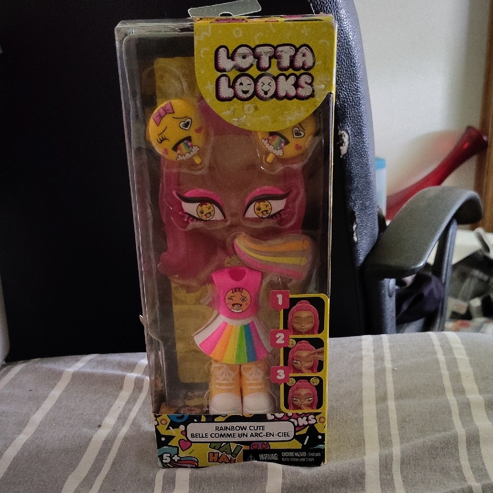 Rainbow Cute Doll - Pink and Yellow